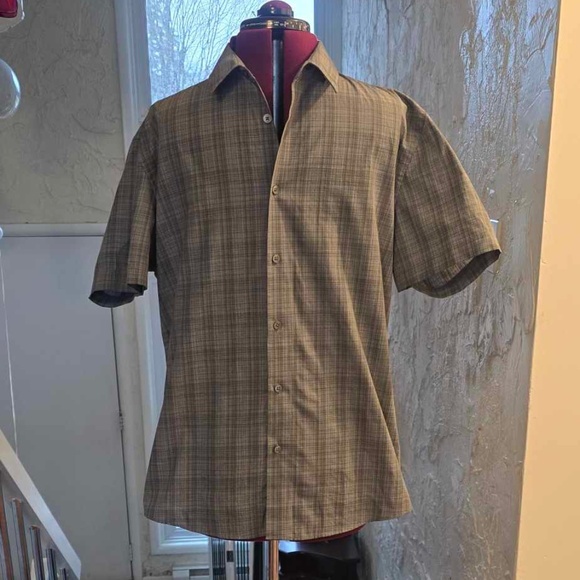 Slim Fit Joseph Abboud Gray Plaid Button Down - Picture 2 of 4